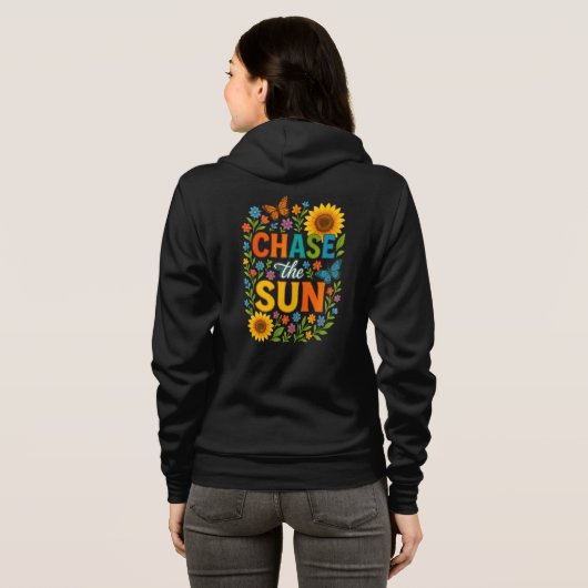 Jag die Sonne Hoodie (Schwarz voll)