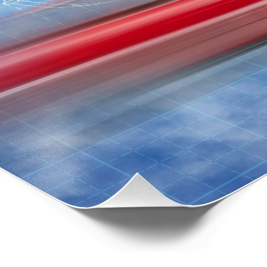 Jag E-Type Coupe Blueprint Poster (Ecke)