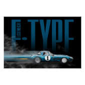 Jag E-Type Lightweight Poster (Vorderseite)