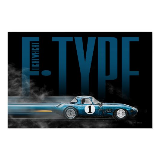 Jag E-Type Lightweight Poster (Vorderseite)