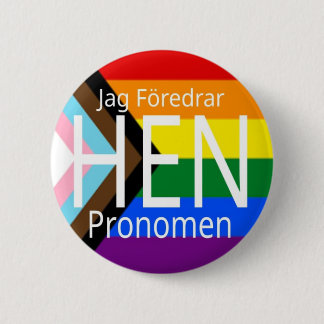 Jag föredrahen pronomen progress pride - button