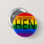 Jag föredrar hen pronomen pride - knapp button (Vorne & Hinten)