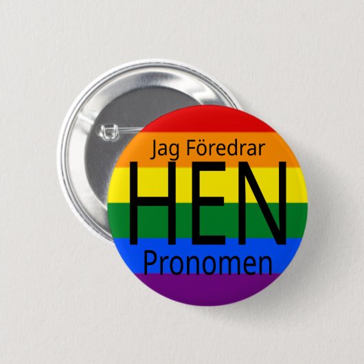 Jag föredrar hen pronomen pride - knapp button (Vorne & Hinten)