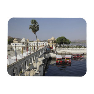 Jag Mindar Palace, Lake Pichola, Udaipur, Indien. Magnet