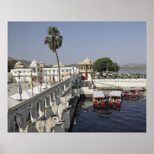 Jag Mindar Palace, Lake Pichola, Udaipur, Indien. Poster (Vorne)