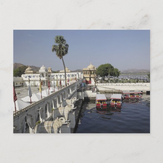 Jag Mindar Palace, Lake Pichola, Udaipur, Indien. Postkarte (Vorderseite)