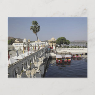 Jag Mindar Palace, Lake Pichola, Udaipur, Indien. Postkarte