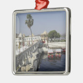 Jag Mindar Palace, Lake Pichola, Udaipur, Indien. Silbernes Ornament (Links)