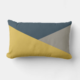 Jag Minimalistisch Color Block Mustard Navy Grau Kissen Für Draußen