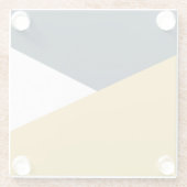 Jag Minimalistischer Farbblock Mustard Navy Glasuntersetzer (Rückseite)