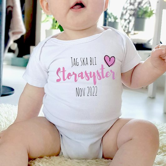 Jag ska bli storasyster baby t-shirt
