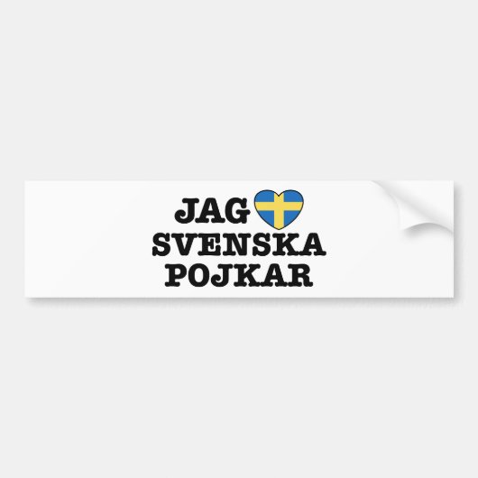 Jag Svenska Pojkar Autoaufkleber (Vorne)