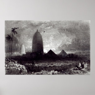 Jagannath Temple, graviert von A. Picken, 1837 Poster
