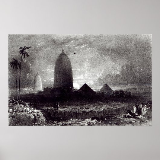 Jagannath Temple, graviert von A. Picken, 1837 Poster (Vorne)