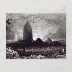 Jagannath Temple, graviert von A. Picken, 1837 Postkarte