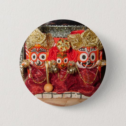 Jagannatha Gottheits-Knopf Button (Vorderseite)