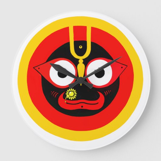 Jagannatha "Lord of the Universe" Wall Clock Große Wanduhr (Vorderseite)