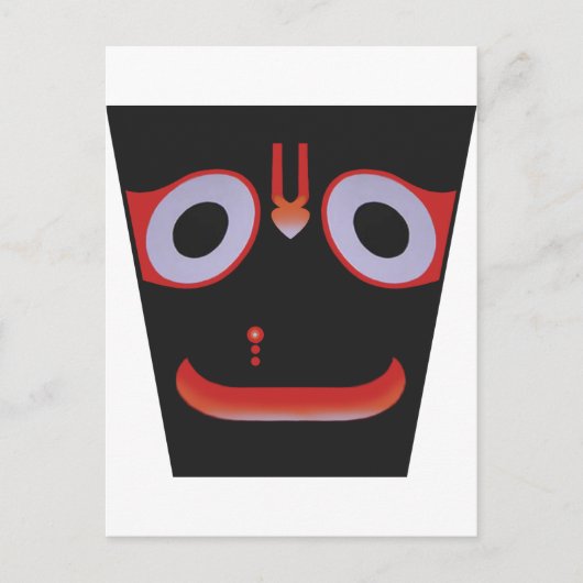Jagannatha Postkarte (Vorderseite)