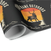 Jagd ADD NAME Außerhalb des Elk Wilderness Camp Geschenkpapier (Rolleneckpunkt)