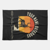 Jagd ADD NAME Außerhalb des Elk Wilderness Camp Geschirrtuch (Horizontal)