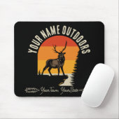 Jagd ADD NAME Außerhalb des Elk Wilderness Camp Mousepad (Mit Mouse)
