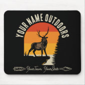 Jagd ADD NAME Außerhalb des Elk Wilderness Camp Mousepad (Vorne)