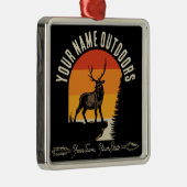 Jagd ADD NAME Außerhalb des Elk Wilderness Camp Ornament Aus Metall (Rechts)