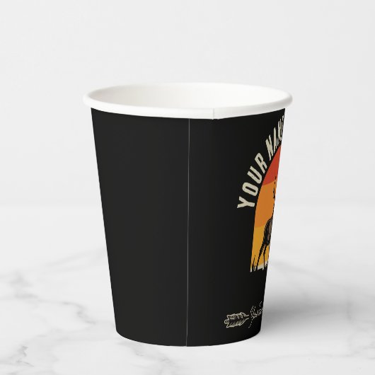 Jagd ADD NAME Außerhalb des Elk Wilderness Camp Pappbecher (Rechts)