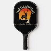 Jagd ADD NAME Außerhalb des Elk Wilderness Camp Pickleball Schläger (Rückseite)