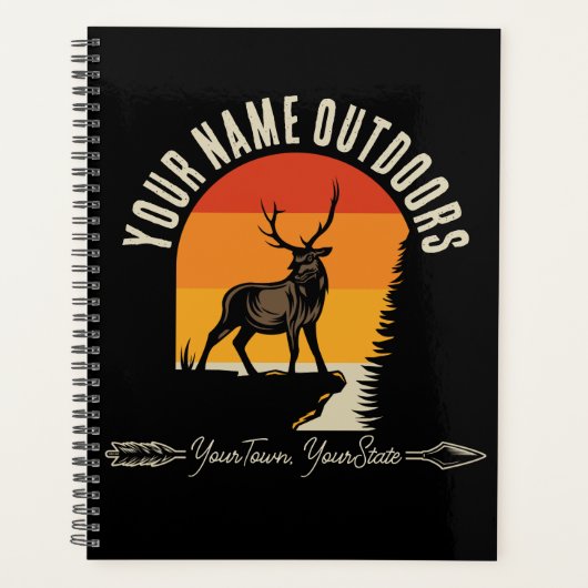 Jagd ADD NAME Außerhalb des Elk Wilderness Camp Planer (Vorderseite)