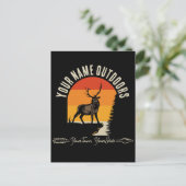 Jagd ADD NAME Außerhalb des Elk Wilderness Camp Postkarte (Stehend Vorderseite)