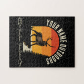 Jagd ADD NAME Außerhalb des Elk Wilderness Camp Puzzle (Horizontal)