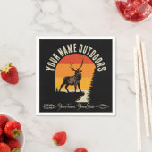 Jagd ADD NAME Außerhalb des Elk Wilderness Camp Serviette (Beispiel)