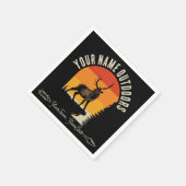 Jagd ADD NAME Außerhalb des Elk Wilderness Camp Serviette (Ecke)