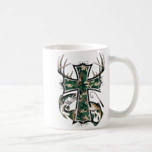 Jagd Angeln Glaube - Christlicher Jäger Angler Kaffeetasse