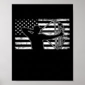 Jagd Archer American Flag Bowhill Huter Poster (Vorne)