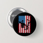 Jagd Archer American Flag Bowhunting Bowhunter Button (Vorne & Hinten)