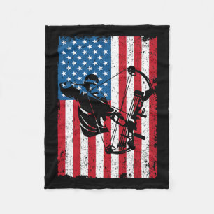 Jagd Archer American Flag Bowhunting Bowhunter Fleecedecke