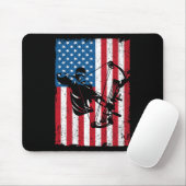 Jagd Archer American Flag Bowhunting Bowhunter Mousepad (Mit Mouse)