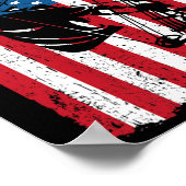 Jagd Archer American Flag Bowhunting Bowhunter Poster (Ecke)