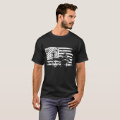 Jagd Archer American Flag Bowhunting Hunter T-Shirt (Vorne ganz)