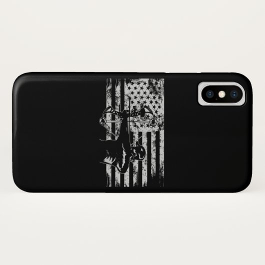 Jagd Archer American Flag Bowhunting Jagen Case-Mate iPhone Hülle (Rückseite (Horizontal))