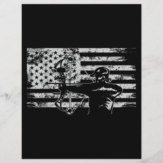 Jagd Archer American Flag Bowhunting Jagen Flyer (Vorne)