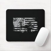 Jagd Archer American Flag Bowhunting Jagen Mousepad (Mit Mouse)