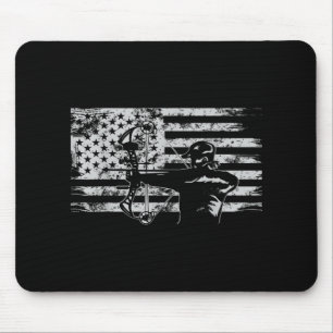 Jagd Archer American Flag Bowhunting Jagen Mousepad