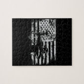 Jagd Archer American Flag Bowhunting Jagen Puzzle (Horizontal)