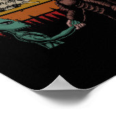 Jagd auf Alien und Bigfoot Sasquatch Poster (Ecke)