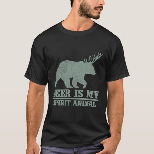 Jagd auf Biergeist Tierbär Hirschbärenwild T-Shirt (Vorderseite)