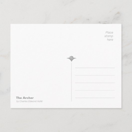 Jagd auf Bogenschützen im Wald CC1173 Hallé Postkarte (Rückseite)