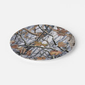 Jagd auf Camouflage-Schneepatel 3 Pappteller (Schrägansicht)